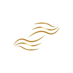 hair wave woman logo vector illustration design