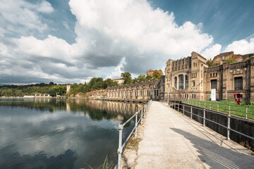 Power plant on the river Adda Lombardy Italy