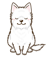 おじぎするウエストハイランドホワイトテリア