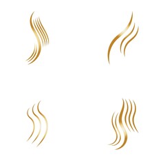 hair wave woman logo vector illustration design