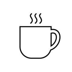 Coffee cup line icon, vector outline logo isolated on white background