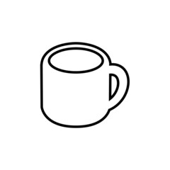Coffee cup line icon, vector outline logo isolated on white background