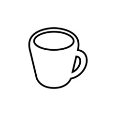 Coffee cup line icon, vector outline logo isolated on white background