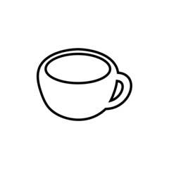 Coffee cup line icon, vector outline logo isolated on white background