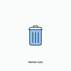 Trash bin vector icon. Premium quality.