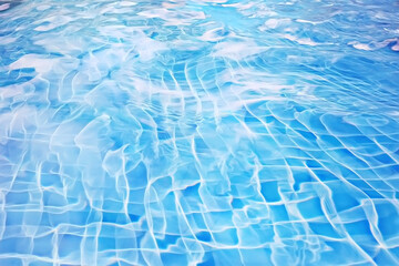 Obraz premium background pool blue water / clear water in the pool texture clear water rest concept