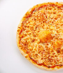 Italian traditional Pizza Margarita with cheese