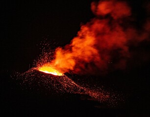 Eruption du Piton de La Fournaise, r&eacute;union