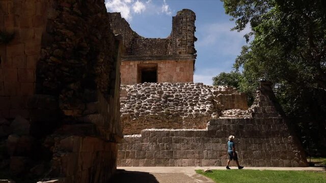 Ruins of Chaac temple.
Chaac is the god of rain in mayan believes.
