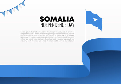 Somalia independence day background banner poster for national celebration on July 1 st. - Powered by Adobe
