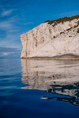 cliffs above the calm sea