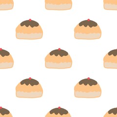 seamless cup cake pattern for kids, fabric, paper, wrapping and decorate.