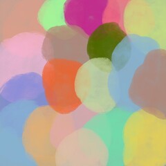Colorful hand-drawn circles, abstract backgrounds