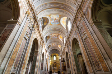 Fototapeta premium The Co-cathedral of Santa Maria Assunta (Sutri) Built on previous sacred buildings in the 17th century and renovations to the Baroque style in the 17th century .