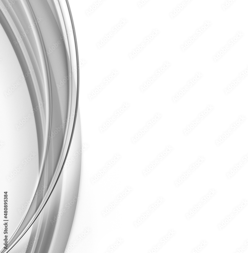 Wall mural abstract monochrome background for design with black and white fractal wave pattern