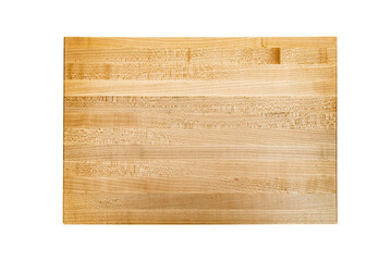 wooden cutting board isolated on a white background