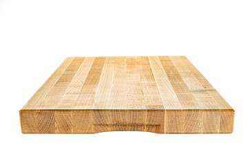 wooden cutting board isolated on a white background