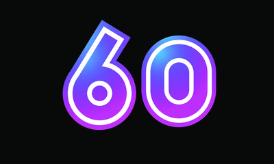 60 New Number Metaverse Color Purple Business