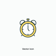 Alarm clock vector icon. Premium quality.