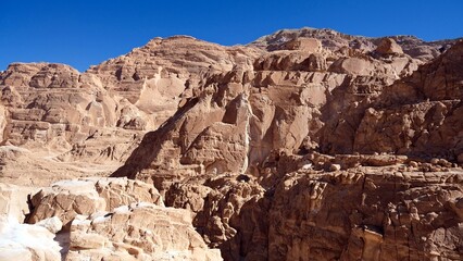 Fototapeta na wymiar color canyon and white canyon from Sinai desert and mountains 