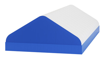 Awning construction. Hangar. 3D rendering.