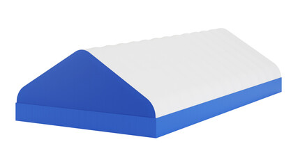 Awning construction. Hangar. 3D rendering.