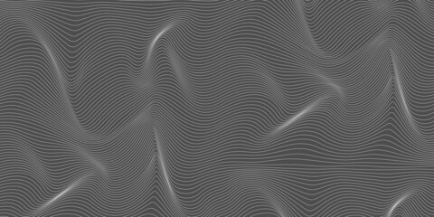 Relief black and white background with optical illusion of distortion.