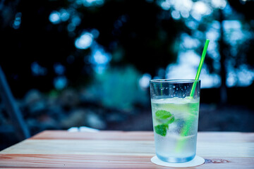 自然の中にあるモヒート