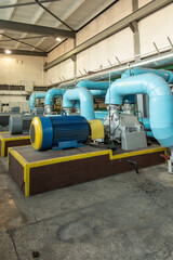 several water pumps with electric motors