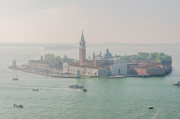 Obraz premium Venedig, San Giorgio Maggiore, Insel, Lagune, Kirche, Abtei, Altstadt, San Marco, Canale, Sommer, Italien