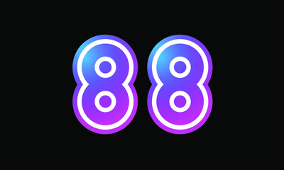 88 New Number Metaverse Color Purple Business