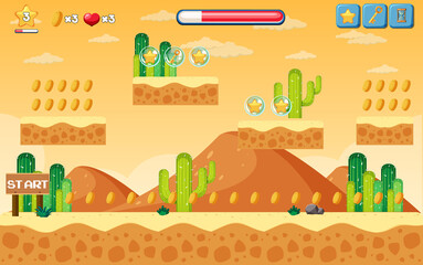 A game template desert background