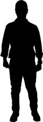 silhouette of a man