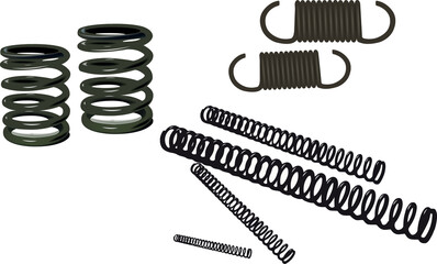 steel springs of various sizes for stock