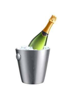 Realistic Champagne Illustration