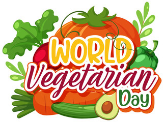 World Vegetarian Day logo with vegetable and fruit