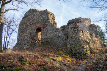 Ruins of the gothic castle Cisy near Wałbrzych - Poland  © Marcin