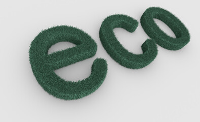 エコ　芝生　文字　ロゴ