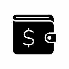 dollar wallet glyph icon vector
