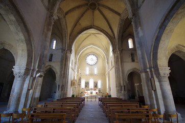 Fototapeta na wymiar Manoppello - Abruzzo - Abbey of Santa Maria d'Arabona - The internal part of the church