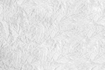 toilet paper or tissue crumpled abstract textures pattern white background wallpaper backdrop rugged close up.Space for design.
