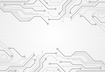 Abstract digital background with technology circuit board texture. Electronic motherboard illustration. Communication and engineering concept. Vector illustration