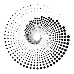 Halftone circular frame logo. Circle dots isolated on the white background. Fabric design element.Halftone circle dots texture. Vector design element for various purposes.