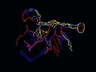 Jazz musicai abstract vector illustration
