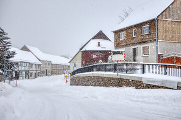Fototapeta premium Güntersberge im Harz Selketal Winterimpressionen