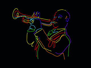 Jazz musicai abstract vector illustration