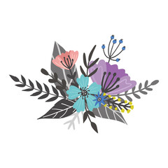 Flower bouquet. Hand drawn vector illustration