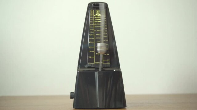 A metronome makes tempo at 140 beats per minute