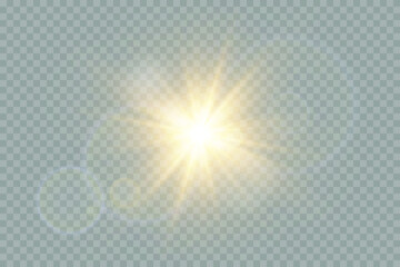 Vector transparent sunlight special lens flare light effect. PNG - obrazy, fototapety, plakaty