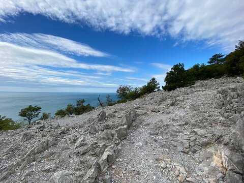 Rilke Weg Wanderweg bei Sistiana zwischen Duino und Triest in der Region Friaul-Julisch Venetien Italien 
